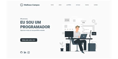 Web Portfolio Matheus Campos Figma