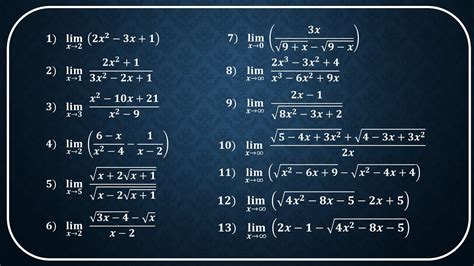 Kumpulan Soal Soal Ujian Limit Fungsi Aljabar Youtube