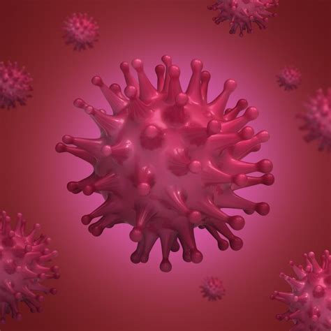 Premium PSD Virus Bacteria Cells 3d Render Image