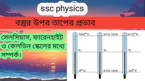 Ssc Physics Chapter Temperature Conversion Celsius Kelvin To