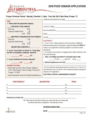 Fillable Online Prosper Christmas Festival Fax Email Print Pdffiller