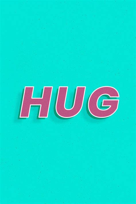 Hug Typography Art