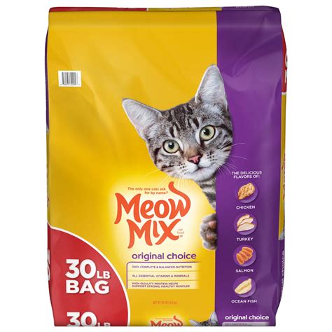 Meow Mix Original Choice 30lb Dry Cat Food Premium Protein