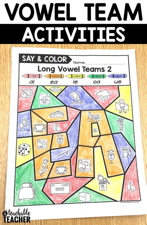 Free Printable Vowel Teams Worksheets