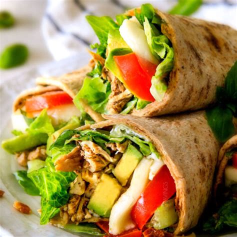 Minute Avocado Caprese Chicken Wraps Video Carlsbad Cravings