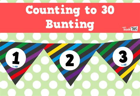 Bunting Black Rainbow Number Place Value Place Values