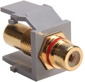 Amazon Leviton 40830 BGR QuickPort RCA Gold Plated Connector With