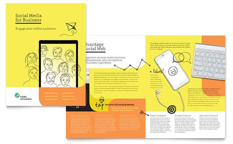 Social Media Consultant Brochure Template Design