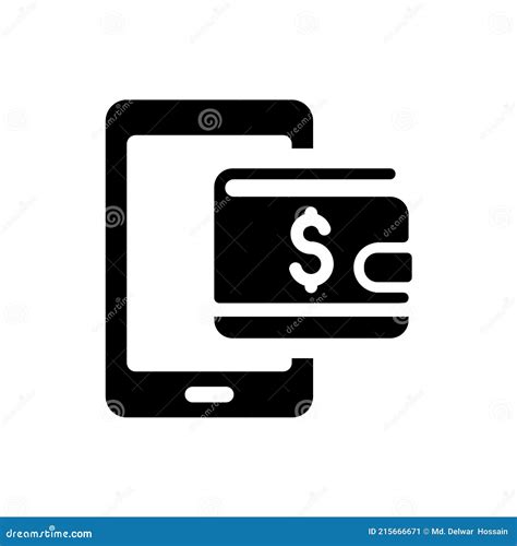 Mobile Wallet Icon Stock Vector Illustration Of Mobile 215666671