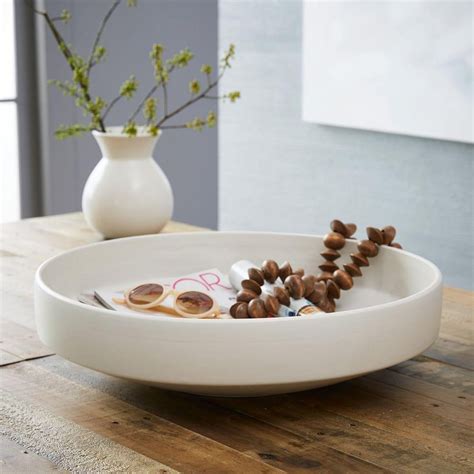 Pure White Ceramic Centrepiece Bowl - West Elm UK