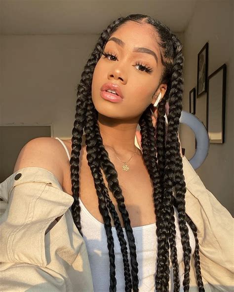 Box Braids Hairstyles To Try In 2020 Big Box Braids Hairstyles Braided