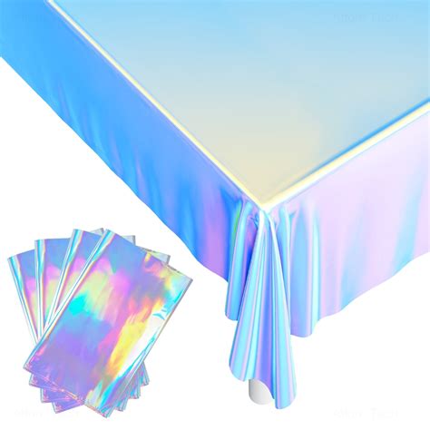 Nihome Pack Iridescent Tablecloths X In Party Wedding