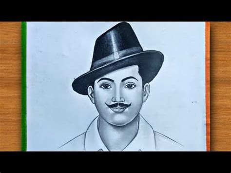 Bhagat Singh Drawing How To Draw Bhagat Singh Easy Tutorial