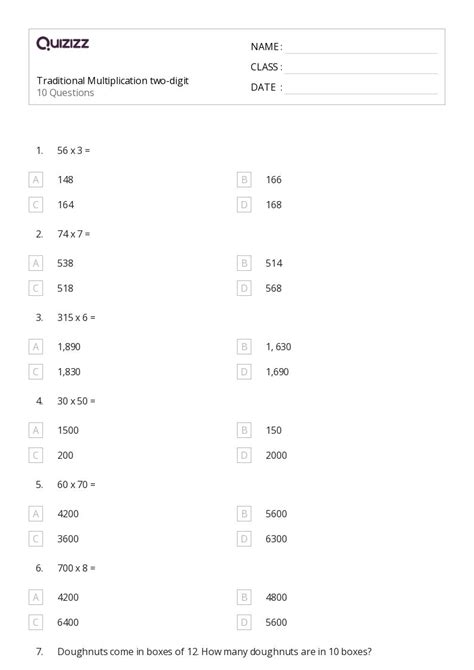 50 Division With Two Digit Divisors Worksheets For 4th Year On Quizizz Free And Printable