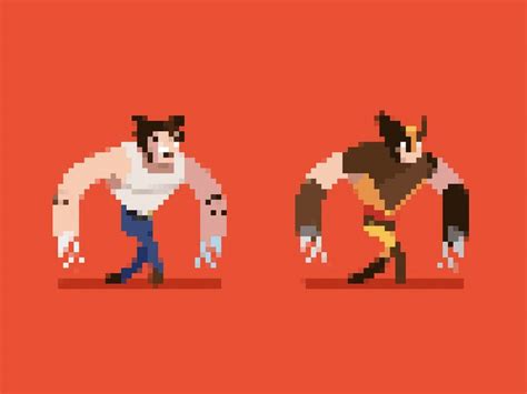 Wolverine Pixels Cool Pixel Art Pixel Art Motion Design Animation