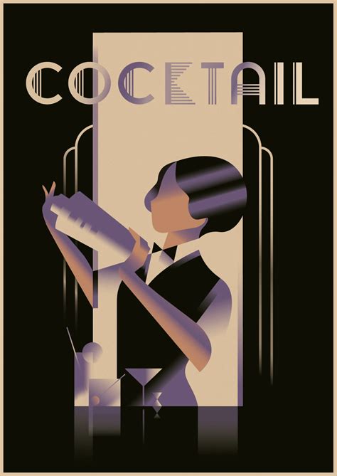 My Project In Art Deco Style For Digital Illustration Course” A