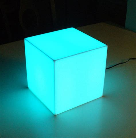 Led Changing Color Cubes Made Of Solid Acrylic Display Supply