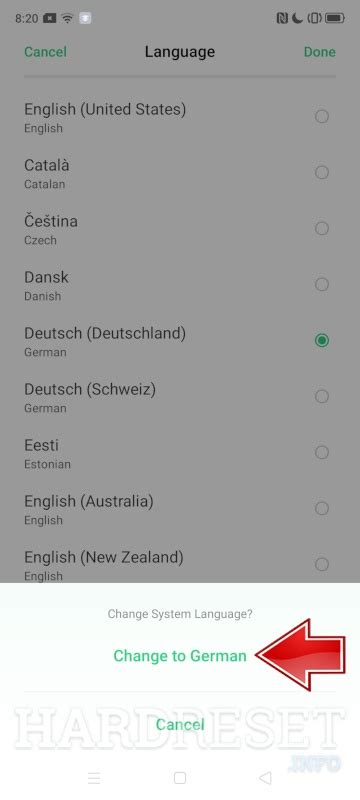 Change Language Oppo Cph How To Hardreset Info