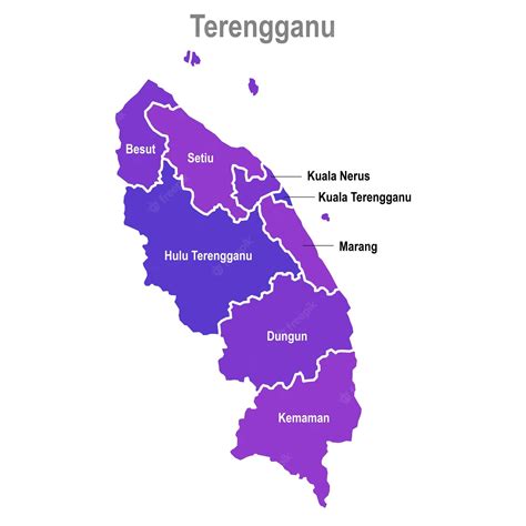 Premium Vector | Terengganu Map