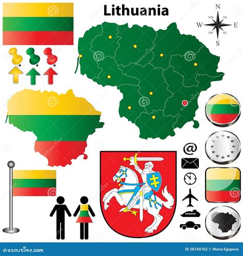 Lithuania Map Stock Vector Illustration Of Independence 28760762