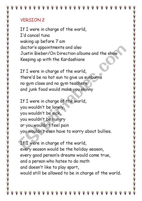 If I Were In Charge Of The World Poem Canvas Review