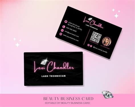 Instagram Lash Business Cards Ig Lash Tech Business Card Diy