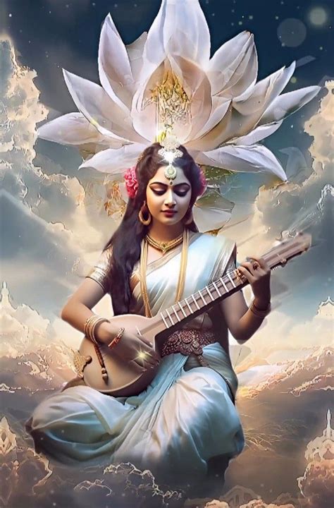 Pin By Yugal Pandit On Hindu Goddesses Saraswati Picture Goddess