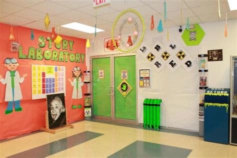 Story Laboratory! - Science Themed Library Decor | Science decor, Science lab decorations ...