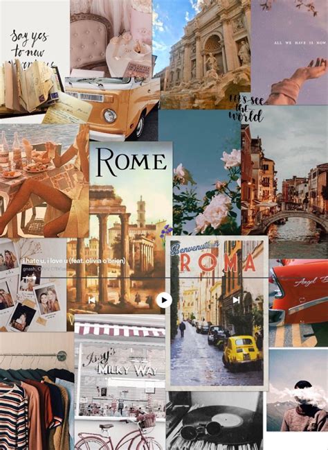 Collage Of Rome Italia Aesthetic City Aesthetic Aesthetic Collage