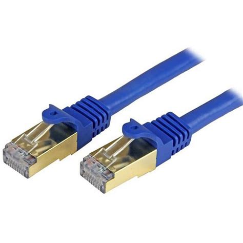 StarTech.com 25FT Cat6A 10GbE Shielded (S/FTP) Snagless Patch Cable 26AWG — Blue (Single) (N6PAT-C6A-STP-25FT-BL-1PK)