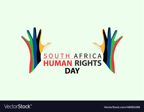 South africa human rights day Royalty Free Vector Image