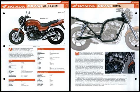 Honda CB750 Specification Chassis Essential Superbike Data File Page