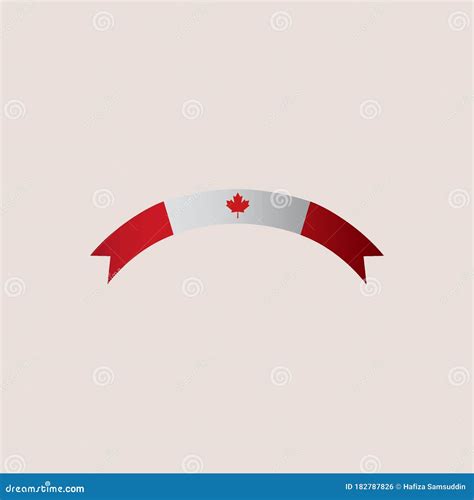 Canadian flag ribbon stock vector. Illustration of background - 182787826