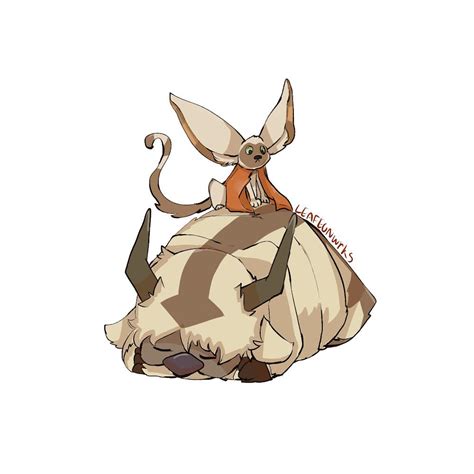 Appa And Momo Doodle Rthelastairbender