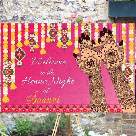 Mehendi Welcome Signage As Indian Wedding Welcome Signage Mehndi