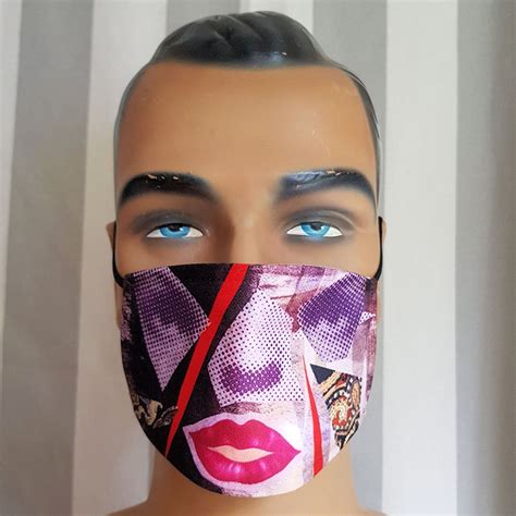 Face Mask Face Design Face Mask Red Lips Face Mask Punk Face Mask Abstract Face Mask Art