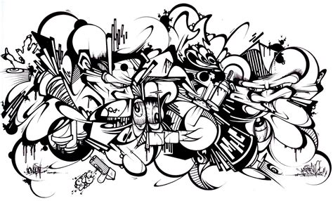 Graffiti Number 4 Coloring Page Coloring Pages