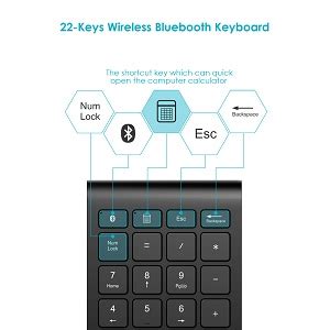 Ikos Teclado Num Rico Inal Mbrico De Teclas Con Bluetooth Teclado