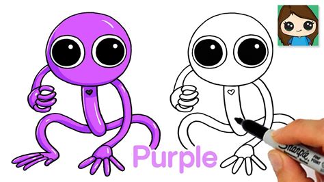 How To Draw Purple Easy Roblox Rainbow Friends