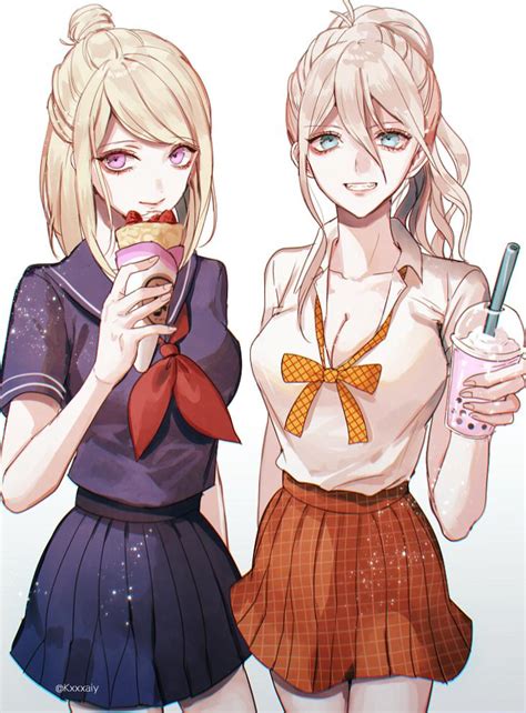 Akamatsu Kaede And Iruma Miu Danganronpa And 1 More Drawn By Sakuyu