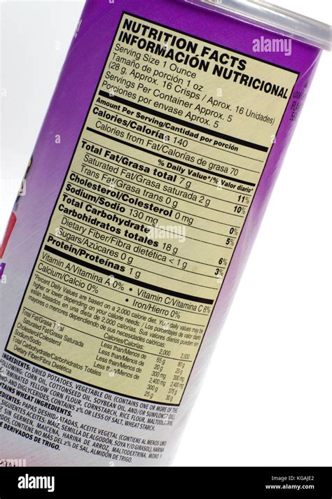 Pringles Nutrition Facts Label Ythoreccio Images