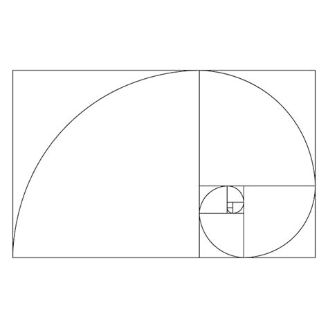 golden ratio fibonacci spiral geometric diagram premium vector