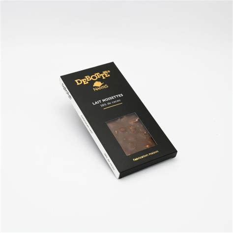 Tablette de chocolat au lait noisettes 38 Debotté