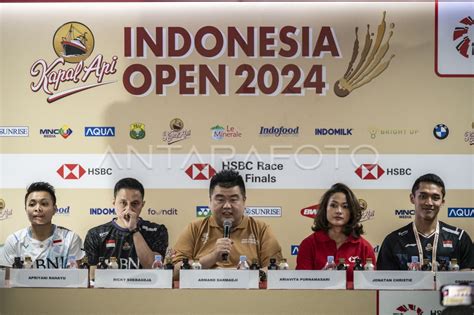 Konferensi Pers Jelang Indonesia Open 2024 ANTARA Foto