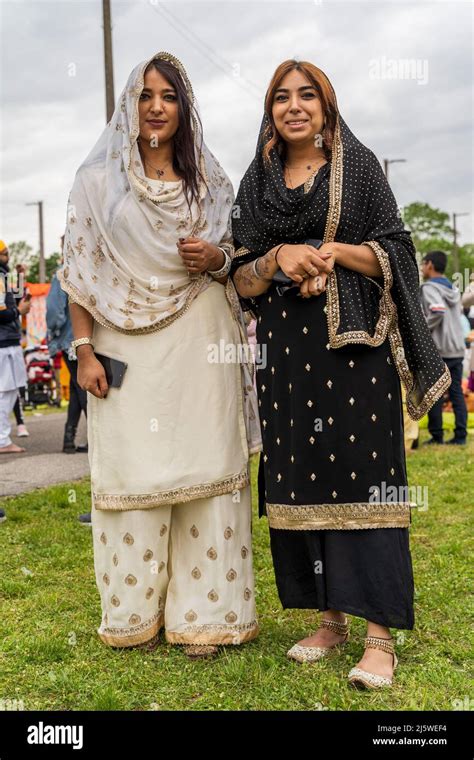 CREMONA, ITALY - APRIL 2022: young women of the Sikh monotheism ...