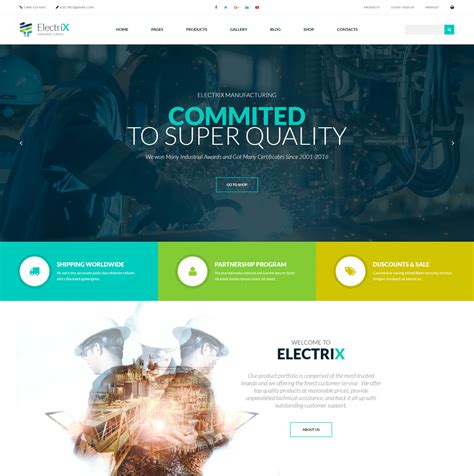 Manufacturing Web Templates