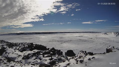 Deep Snow Covers Maunakea Mauna Loa