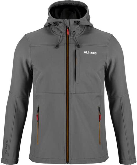 Alpinus Kurtka Trekkingowa Męska Softshell Vinicunca Grafitowy Szary