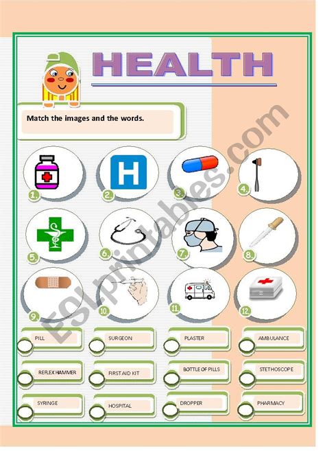 Health Esl Worksheet By Gemaherlo