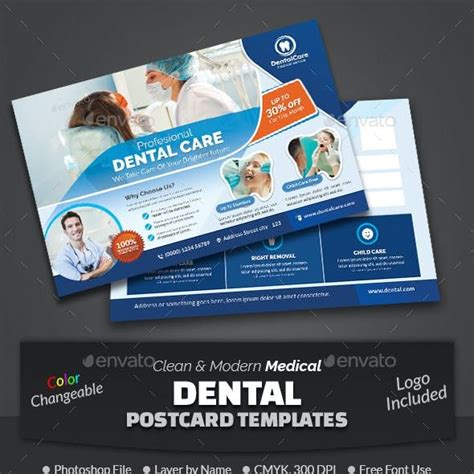 Dental Postcard Template Social Media Branding Design Organizational